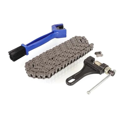 Chaîne moto 428 renforcée 140L avec outils de pose pour entretien de précision