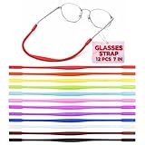 YALEX 12 Colors Anti-slip Glasses Strap Sports Glasses Strap Holder for Kids ，Glasses chain 12 Pieces