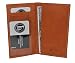 Checkbook Cover Holder Super Slim Plain Mens Womens Genuine Leather Cowhide New (Tan)