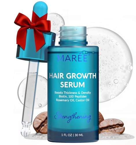 MAREE Hair Growth Serum - Caffeine Peptides Castor Rosemary Oil