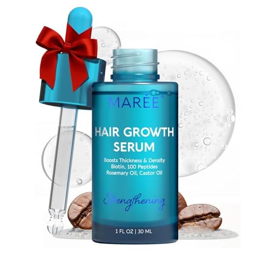 MAREE Hair Growth Serum - Caffeine Peptides Castor Rosemary Oil for Hair Growth - Products for Women & Men - Hair Oils for Hair Growth - Hair Regrowth Tonic - Scalp Serum - Suero Para El Cabello
