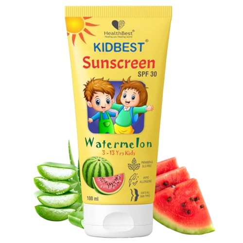 Healthbest Kids Sunscreen SPF 30, PA+++, Tested 100 ml - Cooling ...