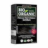 Indus Valley Organic Henna Hair Colour Kit for Women- Chemical-Free, 100% Grey Coverage, Natural Soft Black Henna Powder - Vegan, Herbal Hair Dye, Infused with Plant Based Ingredients