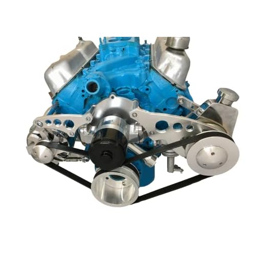 Chap Performance Compatible with SBF 289 302 Serpentine Pulley Conversion Kit Alt & Saginaw PS Electric WP Ford 2 - Electric Water Pump. 4 Bolt damper 1969+