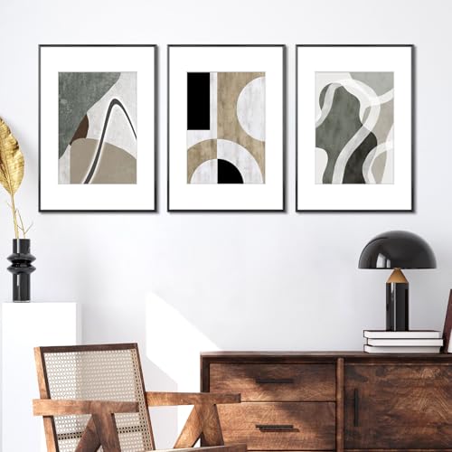 Image of Homso A2 Frame in Black Set of 3, Metal Thin Board Poster Picture Frame with Acrylic Plexiglass for Pictures A2 with Mat or 11.7x16.5 without Mat for Horizontal and Vertical