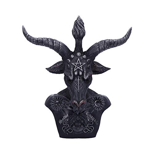 Nemesis Now Himmlische Baphomet-Büste, Polyresin, 33 cm, Schwarz / silberfarben