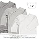 LaLoona Wickelbody Langarm 3er Pack - Baby Body Set aus Baumwolle, Langarmbody mit Knöpfen, OEKO-TEX® Standard 100 geprüft - 62-68 - Natur