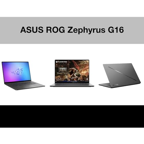 Image of ASUS ROG Zephyrus G16 Gaming Laptop 16.0 inch 240Hz OLED WQXGA Display (Intel Ultra 9-285H, GeForce RTX 5070 8GB, 16GB LPDDR5X, 8TB PCIe SSD, RGB KB, Thunderbolt 4, Win 11 Pro) w /Dockztorm Wireless Mouse