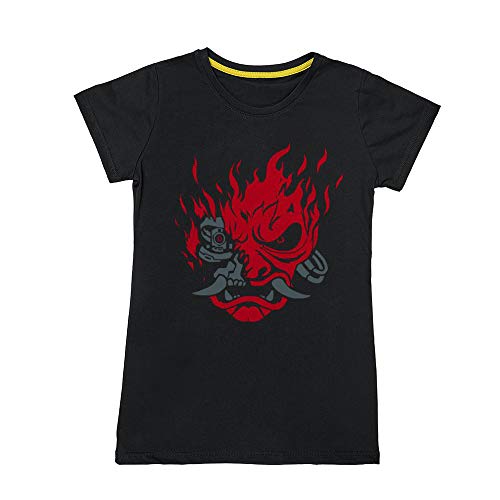 CD Projekt Red Samurai Cyberpunk 2077 Logo T-Shirt for Women - Official Apparel Inspired by The Hit Video Game Black