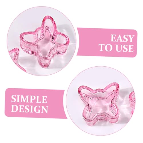 Vaso de vidrio para uñas SHERCHPRY forma mariposa miniatura 5