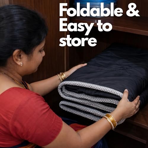 Image of YENING Foldable Mattress for Floor Sleeping | Floor Bed Mattresses | Folding Mattress for Home, Guests & Camping(3 x 6 Ft)
