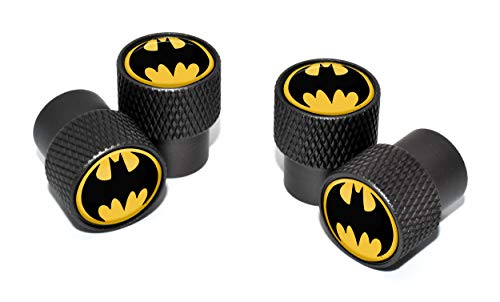 Elektroplate Officially Licensed DC Comics Batman Black Knurling Aluminum Superhero Tire Valve Stem...