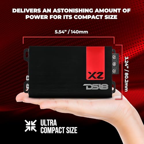 Amplificateur audio de voiture 2 canaux DS18 X2 Classe D 1140W - 3