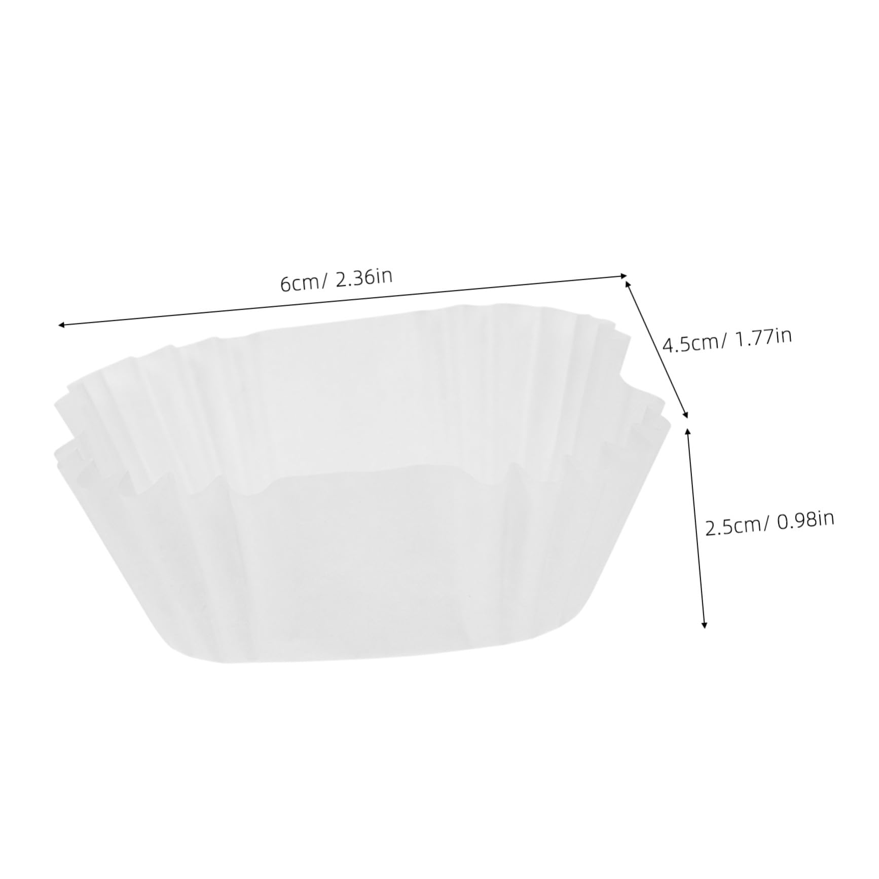 Capacillos para Cupcakes Cuadrados 3000 Piezas de Papel | Blanco, Antiadherente y Resistente al Aceite, Aptos para Horno en Casa o Panadería