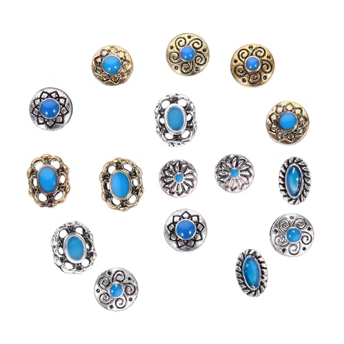 Outanaya 2Sets Retro Nail Charms Mixed Gem Nail Decorations for Manicure Unique Iridescent Designs Easy Application for Stunning Nail Art for Women and Enthusiasts