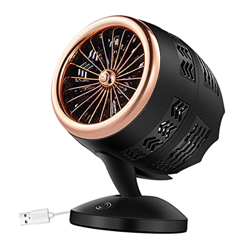 Ventilateur de bureau USB rechargeable lot de 2 mini fans compacts dorés - 8
