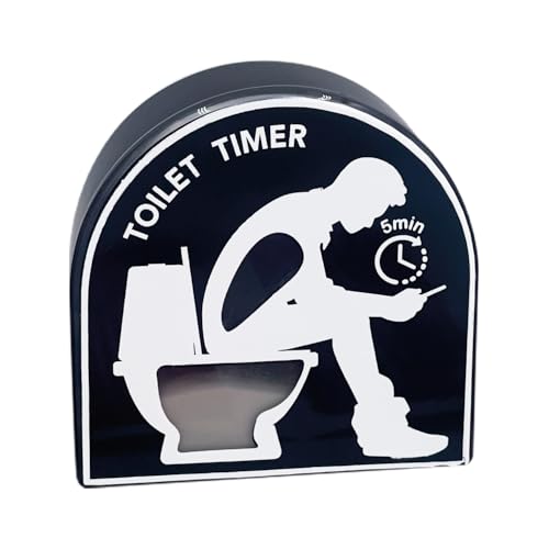 Toilet Timer | Sablier de Toilettes Amusant | Minuteur 5 Minutes pour Toilette & Salle de Bain | Idée Cadeau Fun pour Enfants & Adultes | Fixation Rapide avec Ventouse | OriginalCorner