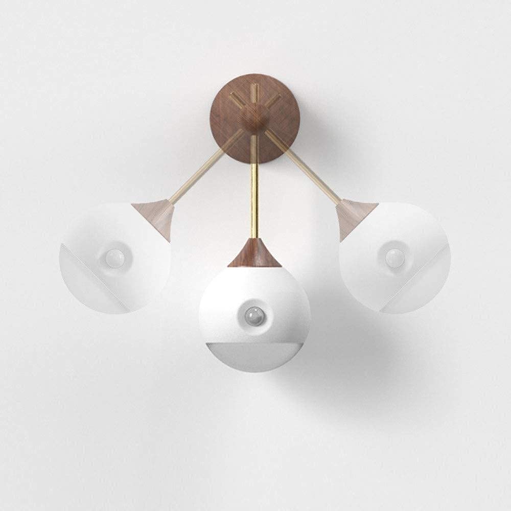 Luci Decorative da Parete, Luce Notturna Ricaricabile con Corpo di Controllo Rotante, induzione Magnetica, Intelligente, per Soggiorno, Camera da Letto, corridoio, lampade Decorati