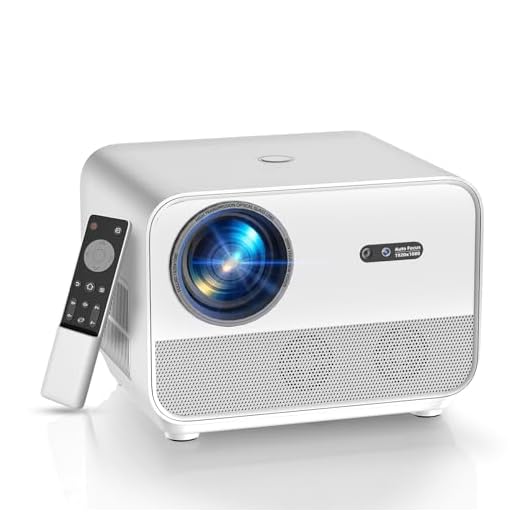 Proiettore【Auto Focus/Keystone & Android TV】1080P Full HD 700 ANSI, Proiettore 4K con Bluetooth e WIFI, FunFlix A1 Videoproiettore Zoom &300" per Home Theater per Smartphone/TV Stick/PS5/HDMI/USB