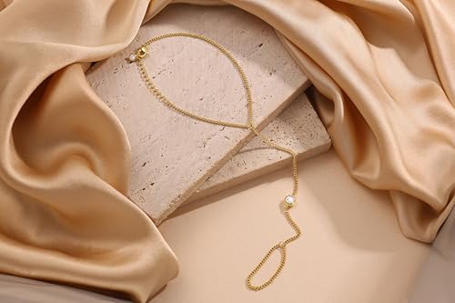 Bracelet for Women - Dainty Stack Bracelets Trendy Adjustable 14K Gold Plated Thin Paperclip Bead Box Satellite Figaro Cuban Link Chain Bracelet Set for Women Waterproof Jewelry Gift