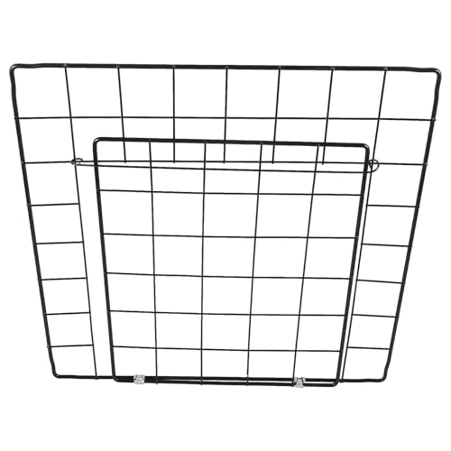 RUNROTOO Porta Multifunzionale Fai da Te per Recinto per Cani in Metallo Nero 35X35 CM, Pannello di Ricambio per Gabbie Animali da Interno Apertura verso l'Interno