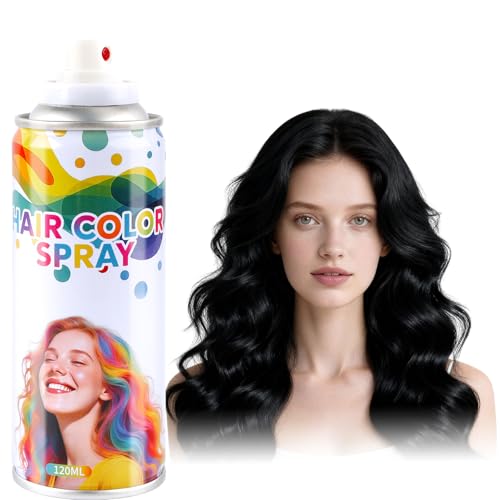 Spray temporal para el cabello negro lavable en un día miniatura 1
