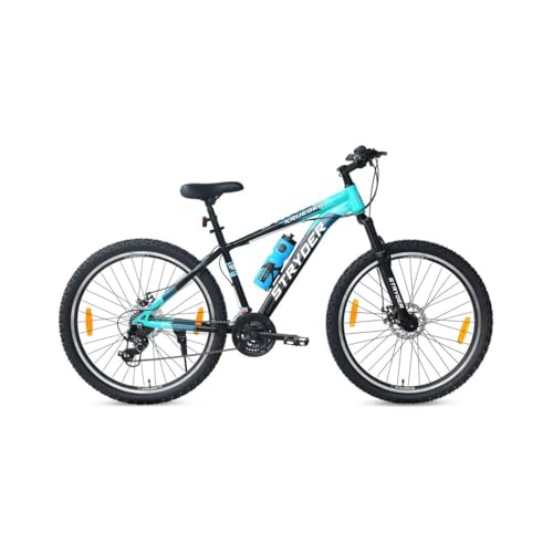 Image of Stryder 27.5T Krueger Mountain Cycle for Men & Women with Front Suspension and Dual Disc Brake | Multi- Speed Cycle - Ideal for 12+ Years (Frame: 18 Inches) (Black::Teal Green)