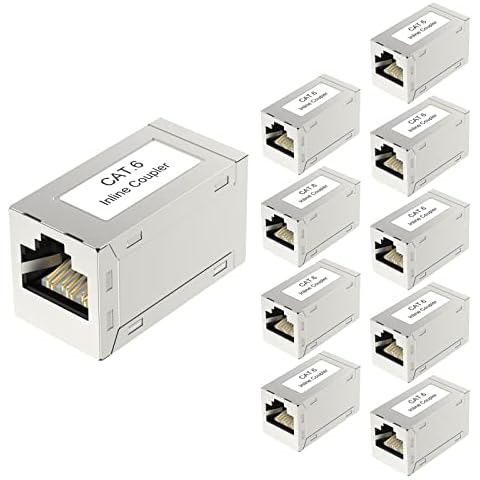 VCELINK RJ45 Cat6 Coupler 10-Pack Cover