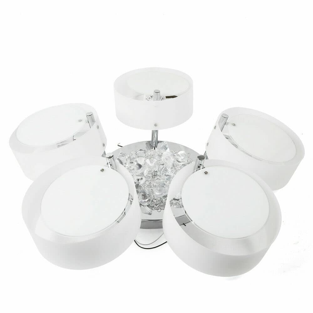 LED Cristal Plafonnier,Acrylique Cristal Lustre LED,Lumière Tricolore Réglable,pour Chambre à Coucher,Salon,Salle à Manger
