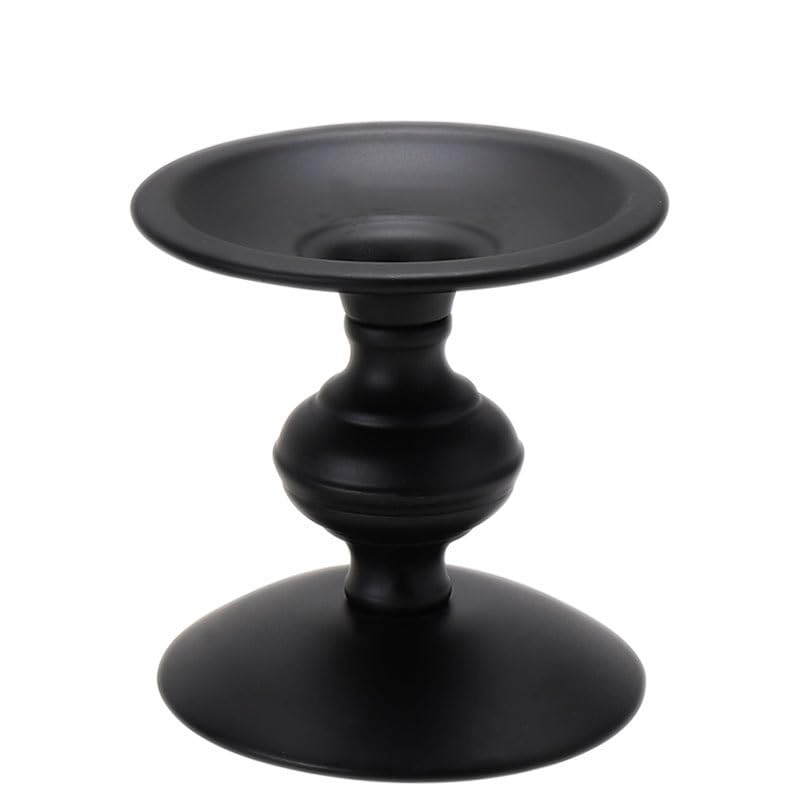 Bougeoir en fer noir TUSUOD L pour bougie parfumée et décoration
