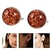 BESPORTBLE Resin Ball Earrings 20mm Dainty Earrings for Women Fashion Statement Jewelry Valentines Day Ear Piercings