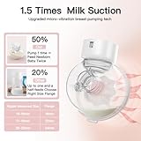 EDIMENS Electric Breast Pump Hands Free LED Display Wearable Breastfeeding Pumps 3 Modes and 9 Levels Low Noise Rechargeable Wireless Protable with 19/21/24mm Flanges Breast Milk Storage Bag - Image 3