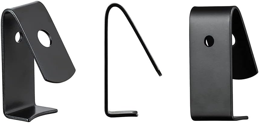 HOOUU Pack of 30 Hard Steel Flower Pot Clips Plant Holders Plant Pot Latch Klips for 5 Inchto 8 Inch Terra Cotta Pots Garden Decorate Plant Hanger (Black), 5.2x2.2cm