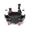 Bucket Dolly 5 Gallon Car Wash Professional Detailing Bucket Dolly with Heavy Duty Wheel Casters, Black (Style A)