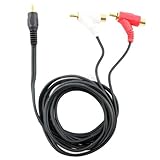 Topzone 6 feet Shielded Stereo Cable, RCA Plug to 2 RCA Piggyback