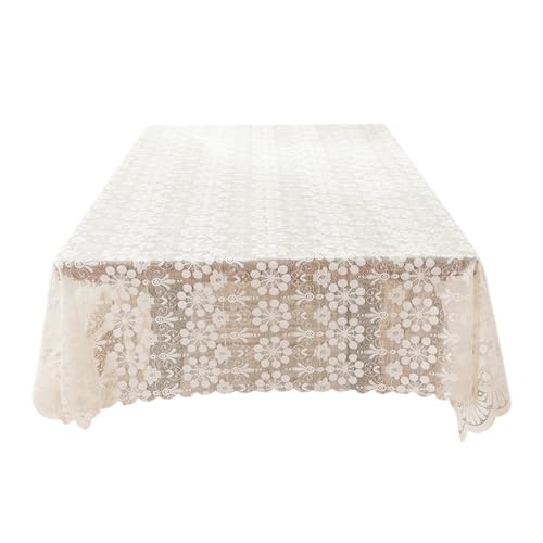 Couverture de table en dentelle florale premium en polyester résistant pour réception raffinée - 2