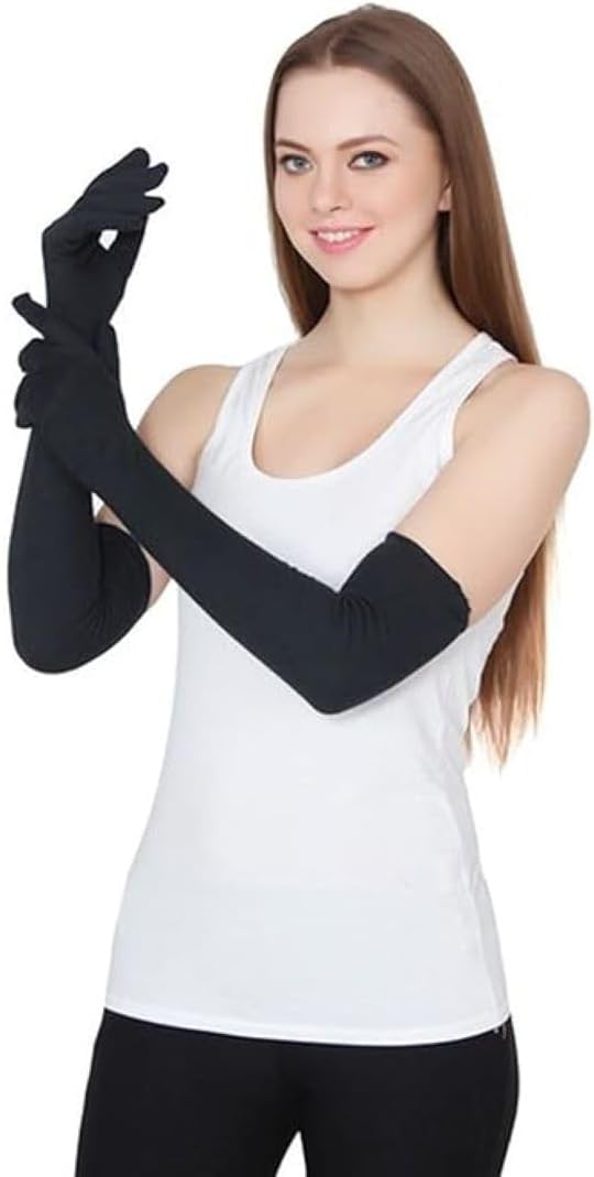 KP GLOBAL Lovely Ultimate Protection: Unisex Cotton Arm Sleeves for Men and Women, Full-Hand Long Gloves for Bike Riding - Washable and Reusable