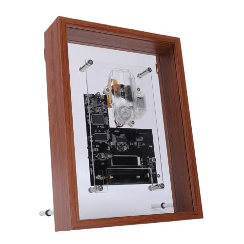 jcwwolk Reproductor De CD con Marco De Fotos De Música Retro, Reproductor De CD De Pared, Acrílico Transparente, Bluetooth 5.0 con Sonido HiFi, Entrada Aux, Sin Altavoz, para Decoración del Hogar