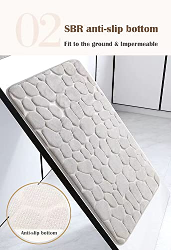 Tapis de douche bleu marine 40x60 cm épais et lavable pour la maison - 6