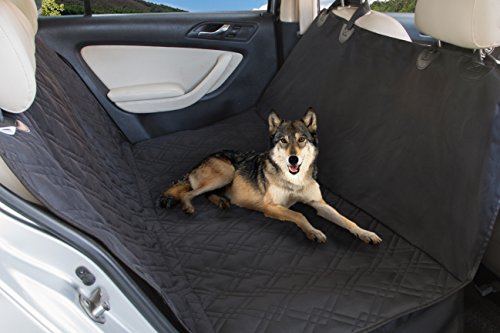 Glyby Dog Car Seat Cover - Car Backing Seat Cover for Pet- Quilted Waterproof Non Slip Hammock Convertible