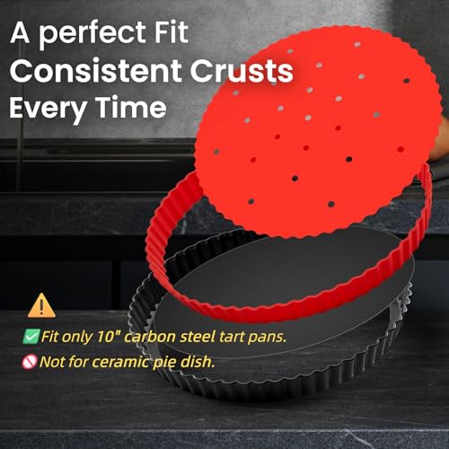 Pie Weights for Blind Baking 10\" Tart Pan,Silicone Pie Weight for Baking Crust,Reusable Pies Crust Weights – for Pies/Tart/Quich– Food-Safe,Dishwasher Safe – Designed Exclusively for 10 in. Tart Pan