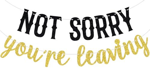 �S�[���h�O���b�^�[ Not Sorry You're Leaving �o�i�[�AIt's Not Goodbye It's See You Later�A�ސE���ʃp�[�e�B�[�f�R���[�V�����p�i