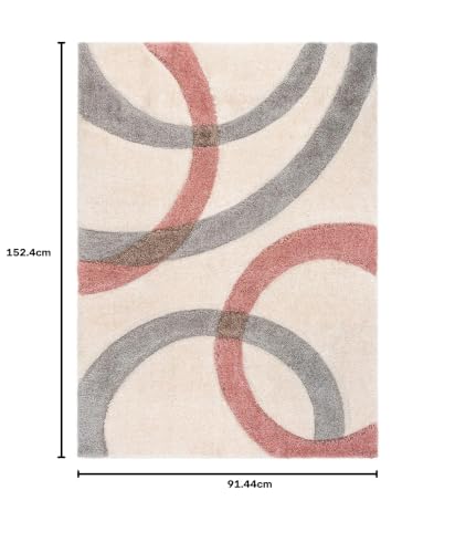 Image of Solid Shaggy Carpets and Rugs for Bedroom Drawing Room 3x5 Feet M-18