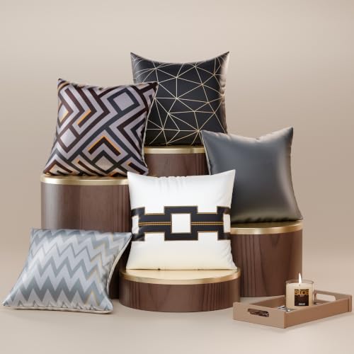 Image of Stoa Paris Cushion Cover Set of 5, Home Decor for Sofa, Bed & Living Room, Digital Printed Cushion Cover 16 Inch x 16 Inch, Soft Touch Finish, Hidden Zip Closure, Ophelia's Mirage - Ophelia