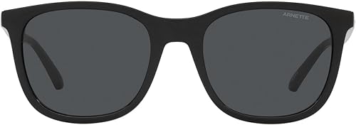 Arnette AN4307 Woland - Gafas de sol cuadradas, color negro y gris oscuro, 2.087 in, NegroGris oscuro