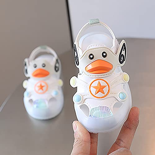 Toddler Cartoon Cute Glitter Sneakers Open Toe First Walking Lightweight Sport Shoes No Lace Flat Sneakers with Strap4