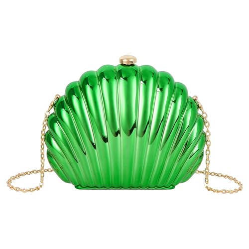 Image of Women Seashell Evening Bag Purse Mermaid Chain Strap Clutch Handbag Shoulder Bag | Seashell