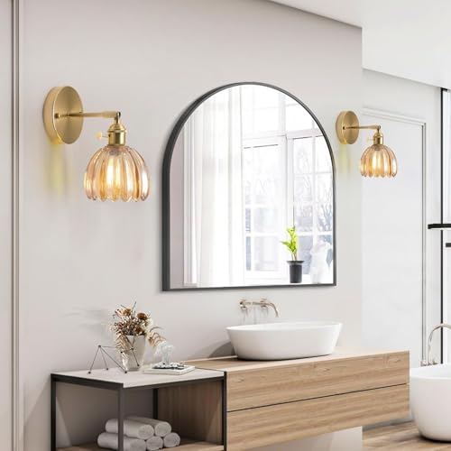 Aplique de pared interior con interruptor y lámpara de cristal para cocina 2