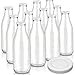 Produktbild Geniess-Bar! 12 Milchflaschen 1000ml mit 24 Deckel BPA frei Saftflaschen Glasflaschen 1L Flaschen Weithalsflaschen leer mit Schraubdeckel