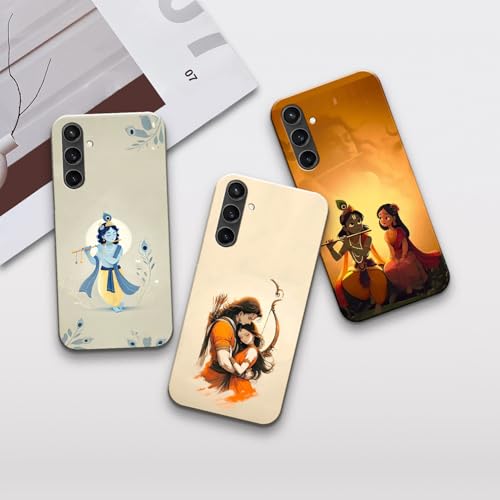 Image of COLORflow Back Cover Compatible with Samsung Galaxy S23 FE 5G | Krishna ji, Radha Krishna, Kanha, God Color Customized Back Cover Compatible with Samsung Galaxy S23 FE 5G